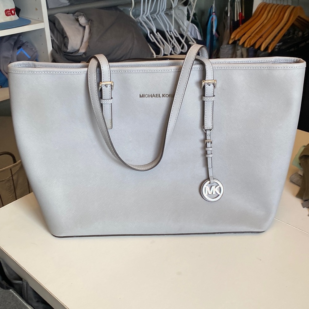 Grey Michael kors tote bag